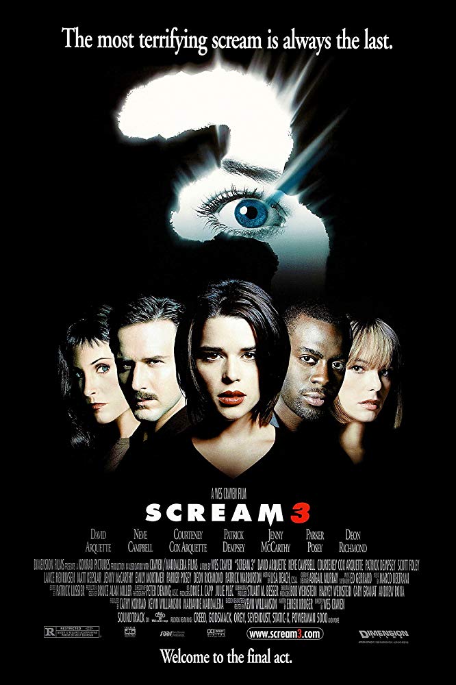  poster film Scream 3 yang tayang beberapa tahun lalu